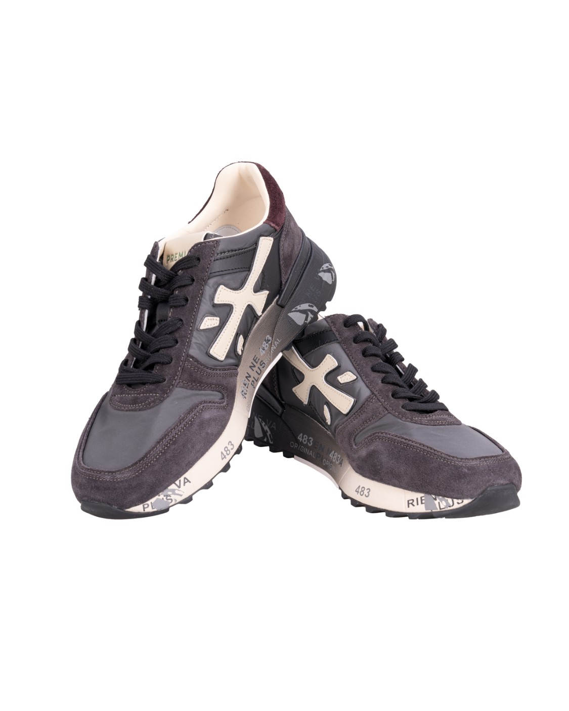 shop PREMIATA  Scarpa: Premiata sneakers "Mick 6872".
Brand Logo.
Suola ergonomica.
Composizione tomaia: 45% Pelle di vitello 55% Poliammide.
Suola: 65% EVA 5% TPU (PLASTIC MATERIAL) 30% RUBBER.
Made in Vietnam.. MICK 6872-G number 3001654